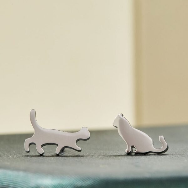 CAT STUD EARRINGS (PAIR)