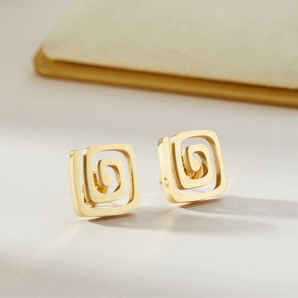 CHIC SPIRAL STUD EARRINGS (PAIR)