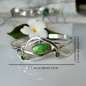 TURQUOISE WAVY BANGLE (ADJUSTABLE)