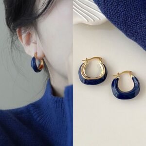 Vintage Klein Blue Elegant Earrings